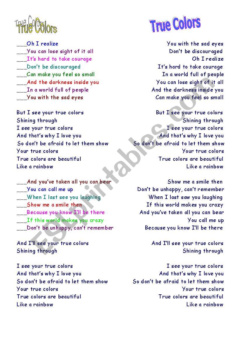 Romantic songs worksheet