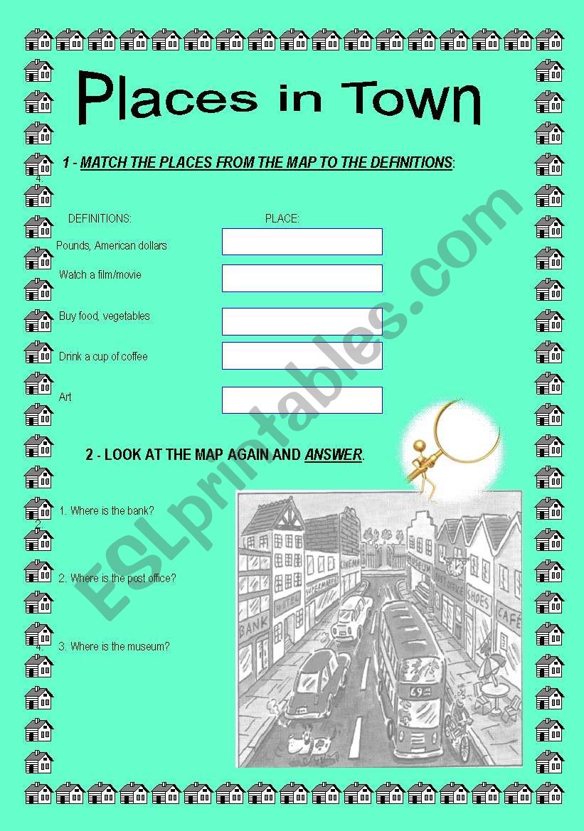 Shops worksheet
