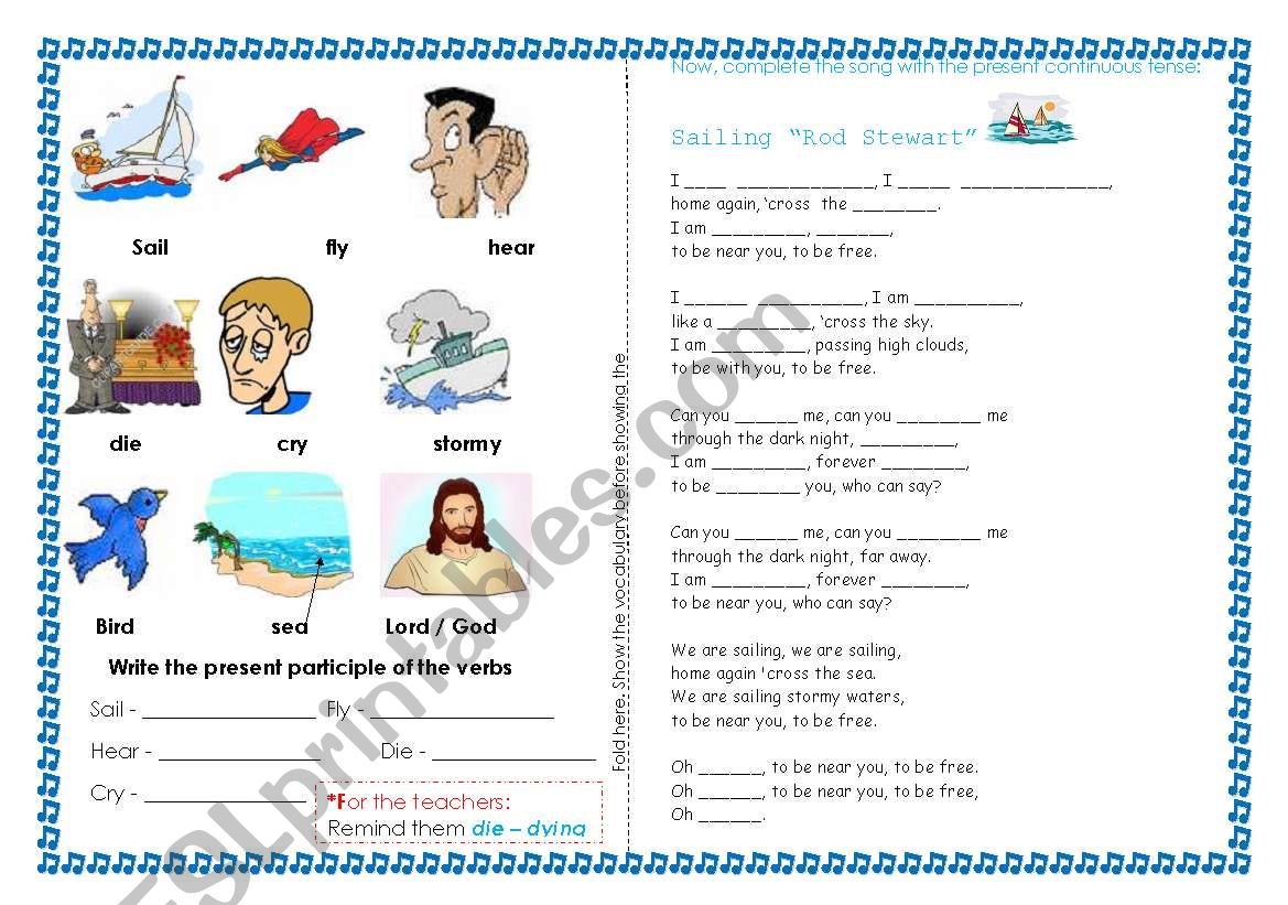 Sailing-Rod Stewart worksheet