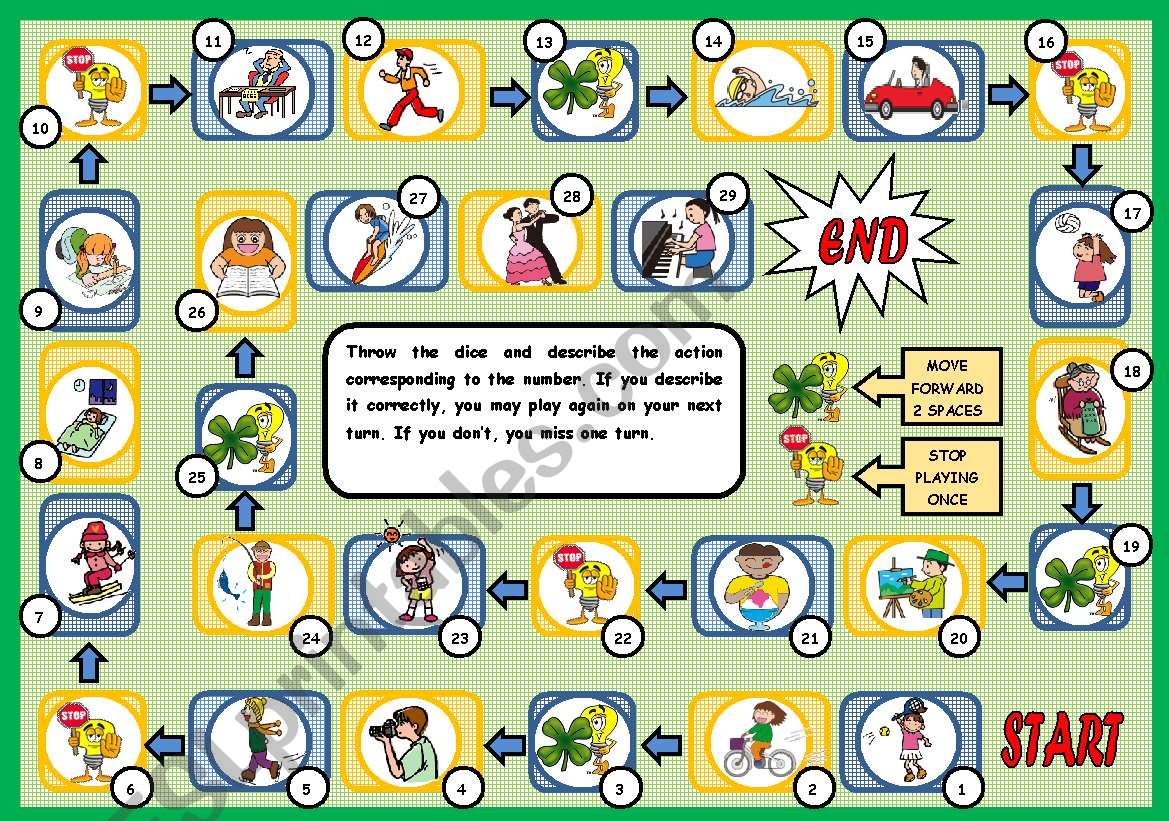 DESCRIBING ACTIONS - BOARD GAME