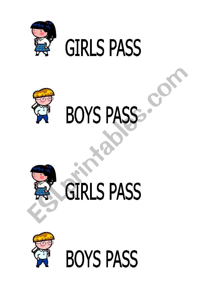 Pass worksheet