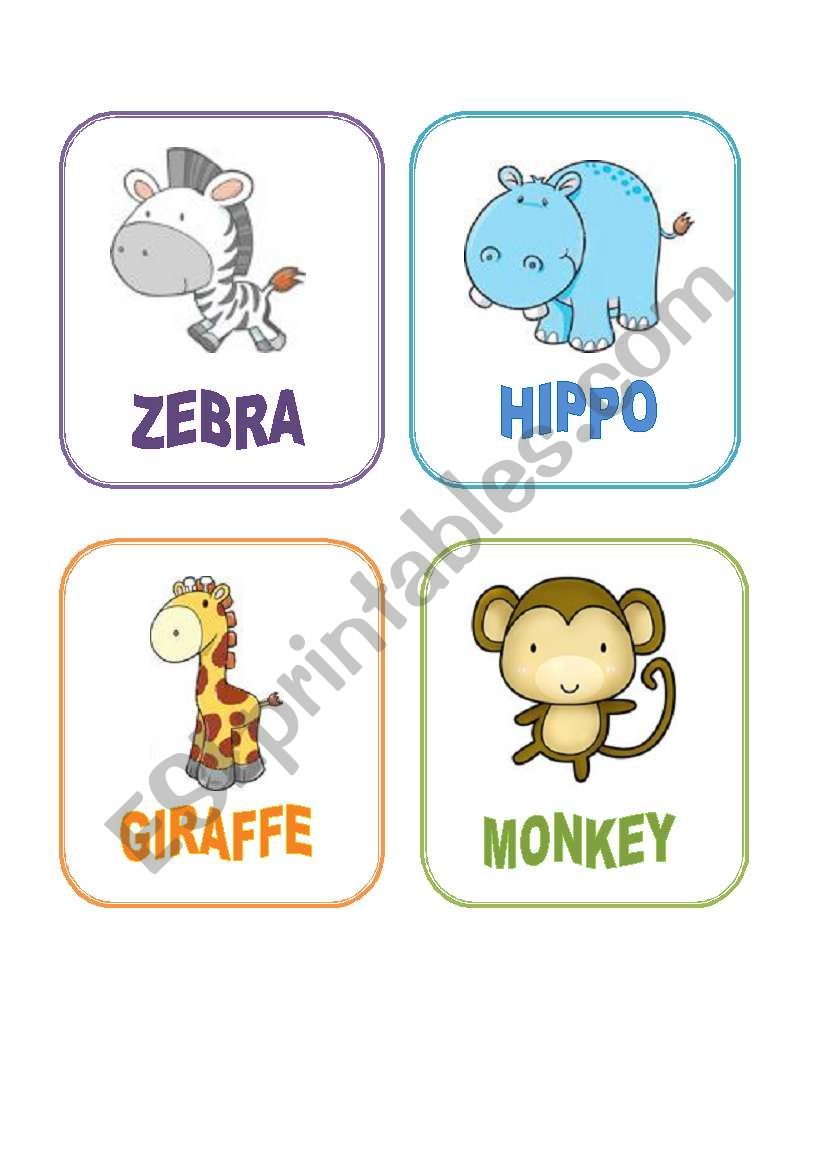 Wild animals worksheet