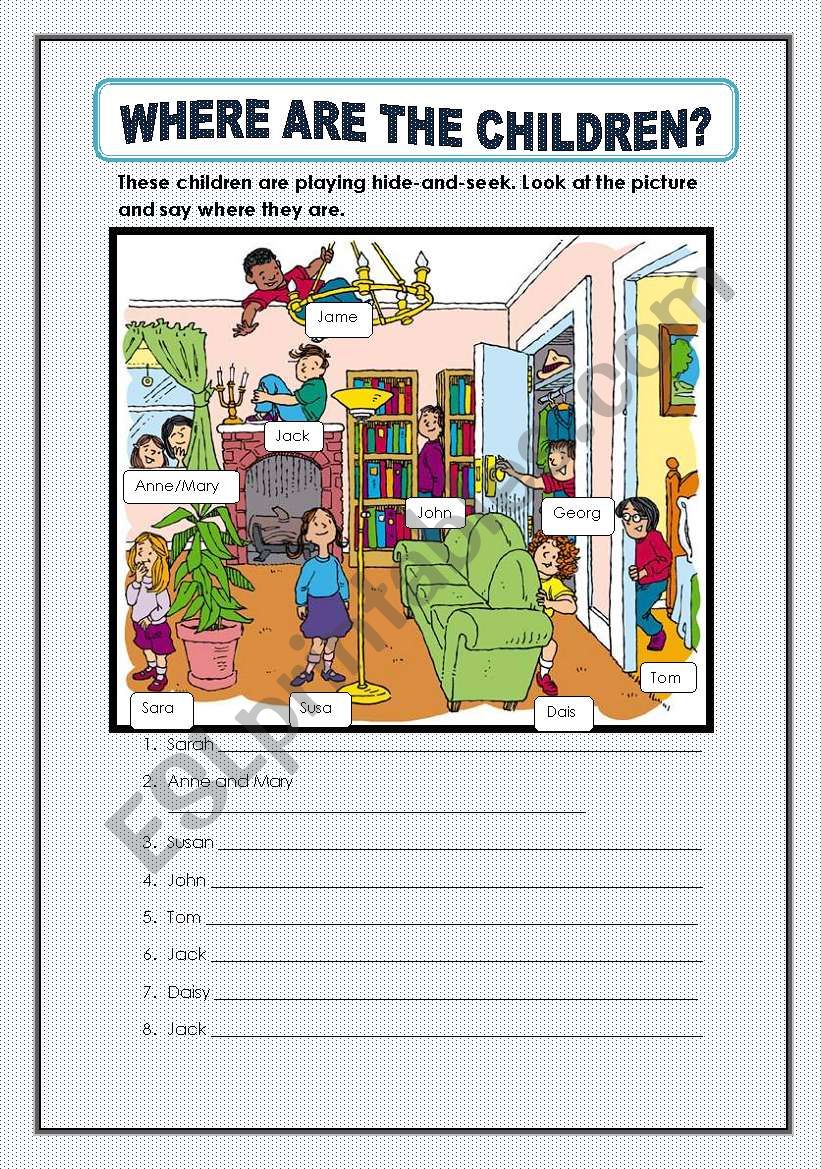 WHERE ARE THE CHILDREN? worksheet