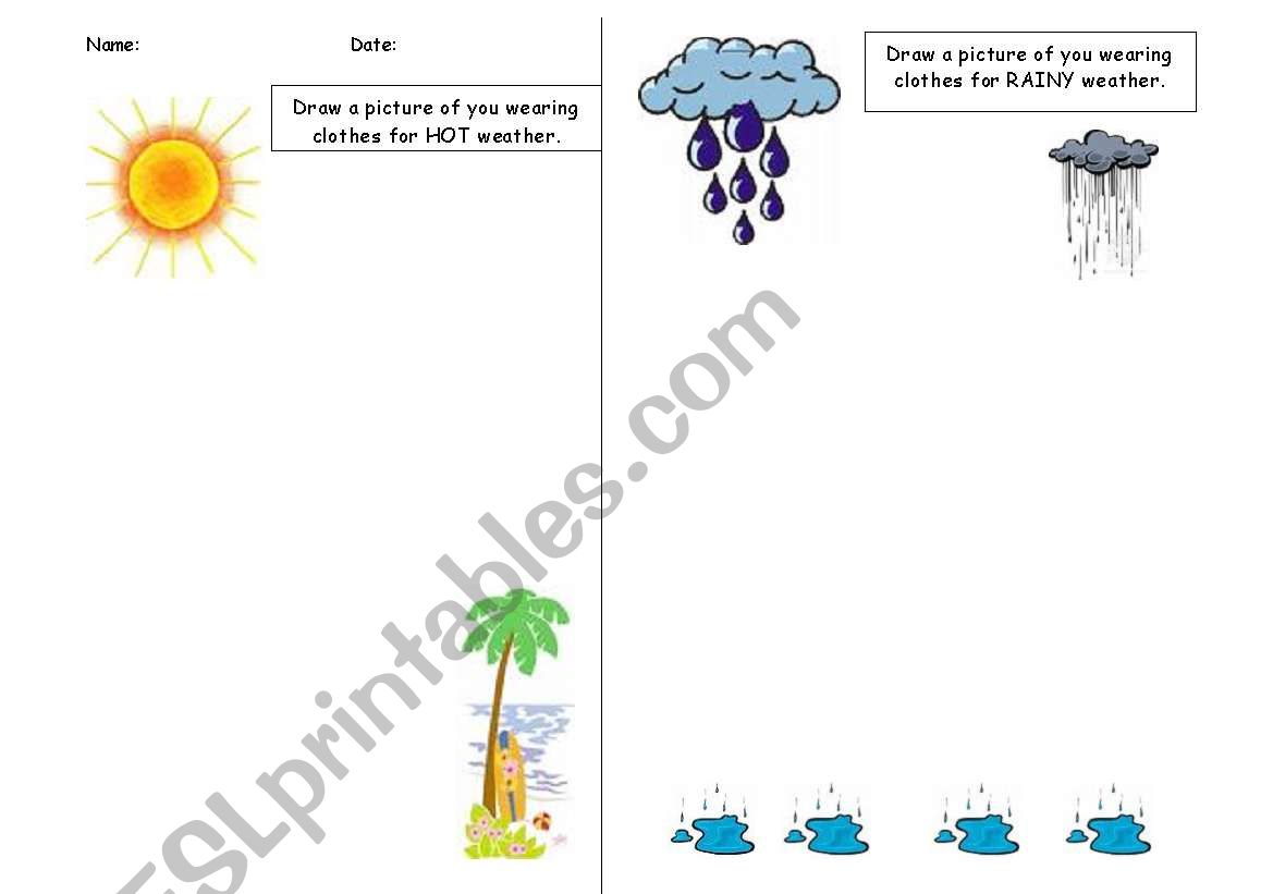 Draw Your Clothes For Different Weathers