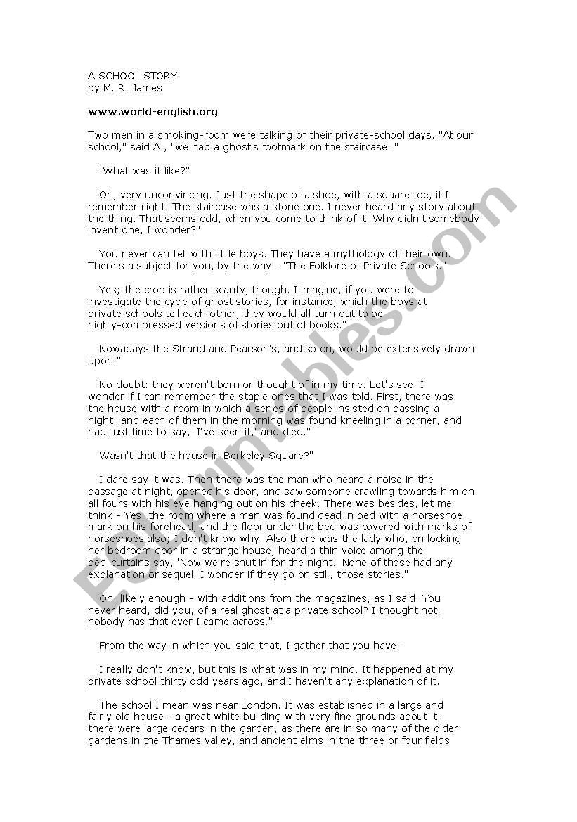 Beautiful   Story worksheet
