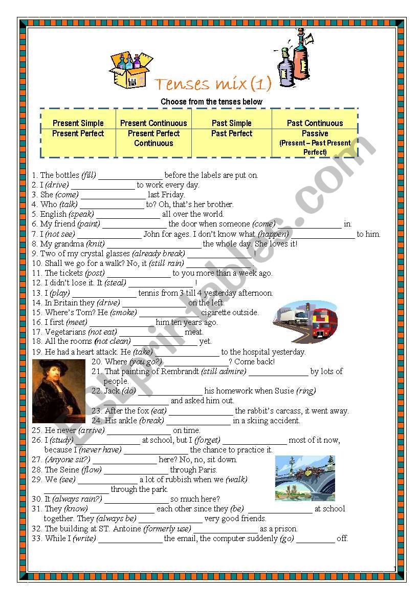 tenses mix + passive voice part 1