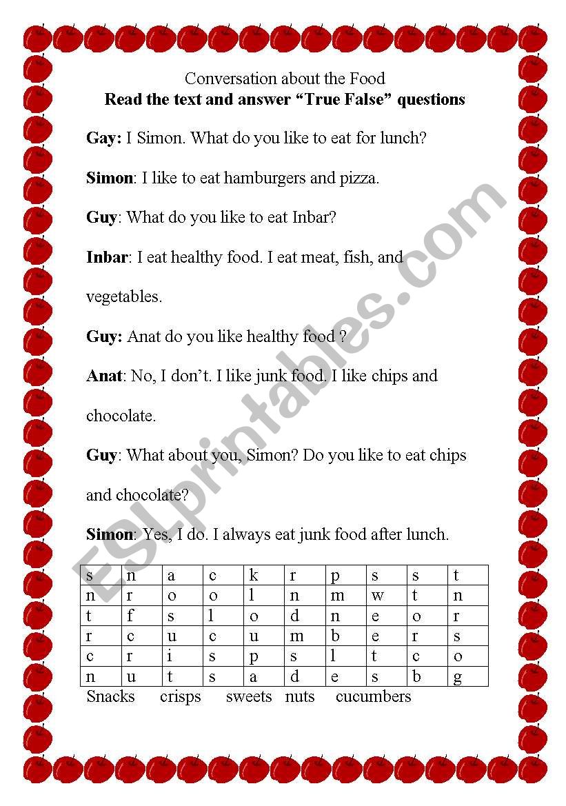 conversation between friends worksheet