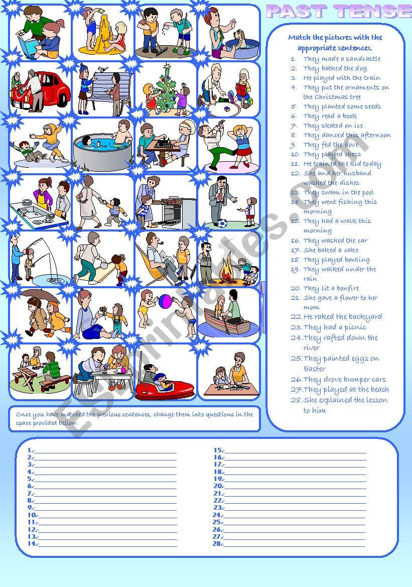 PAST TENSE. PART 1 worksheet