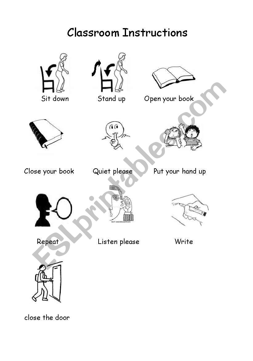 classroom instruction worksheet