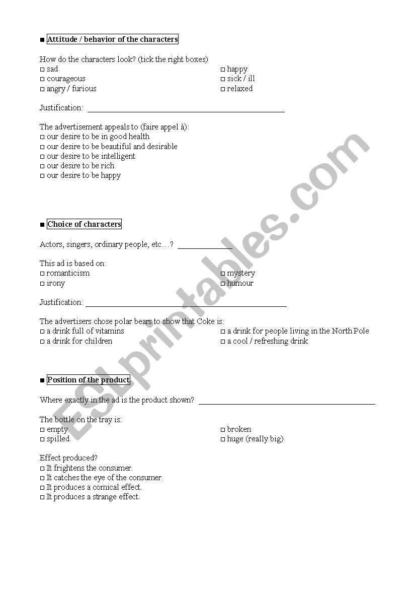 Coca-cola worksheet worksheet