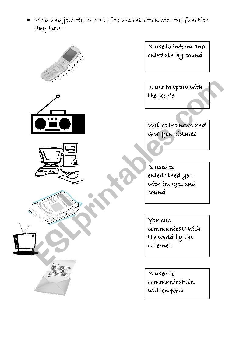 Means Of Communication age 7-8