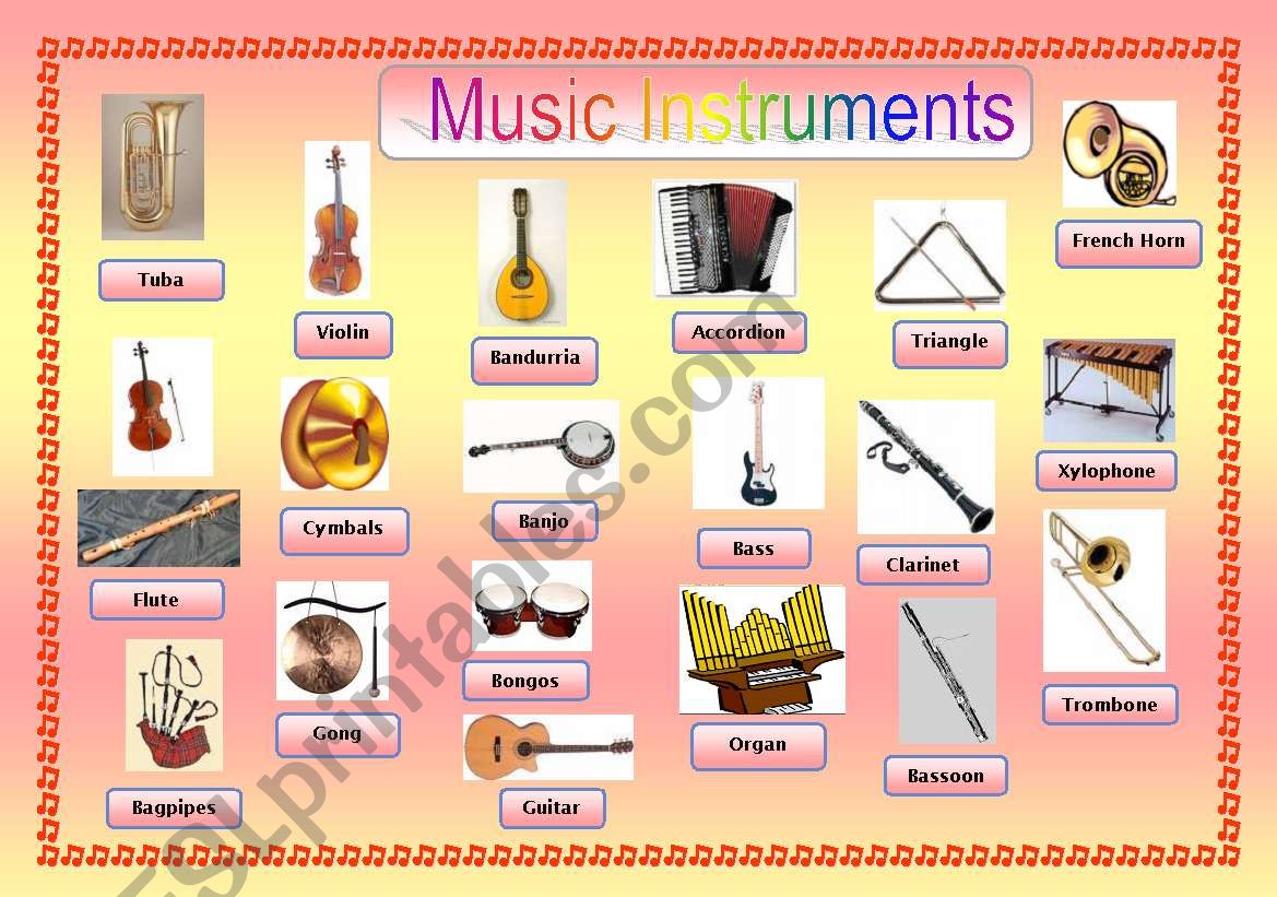 Music Instruments II worksheet