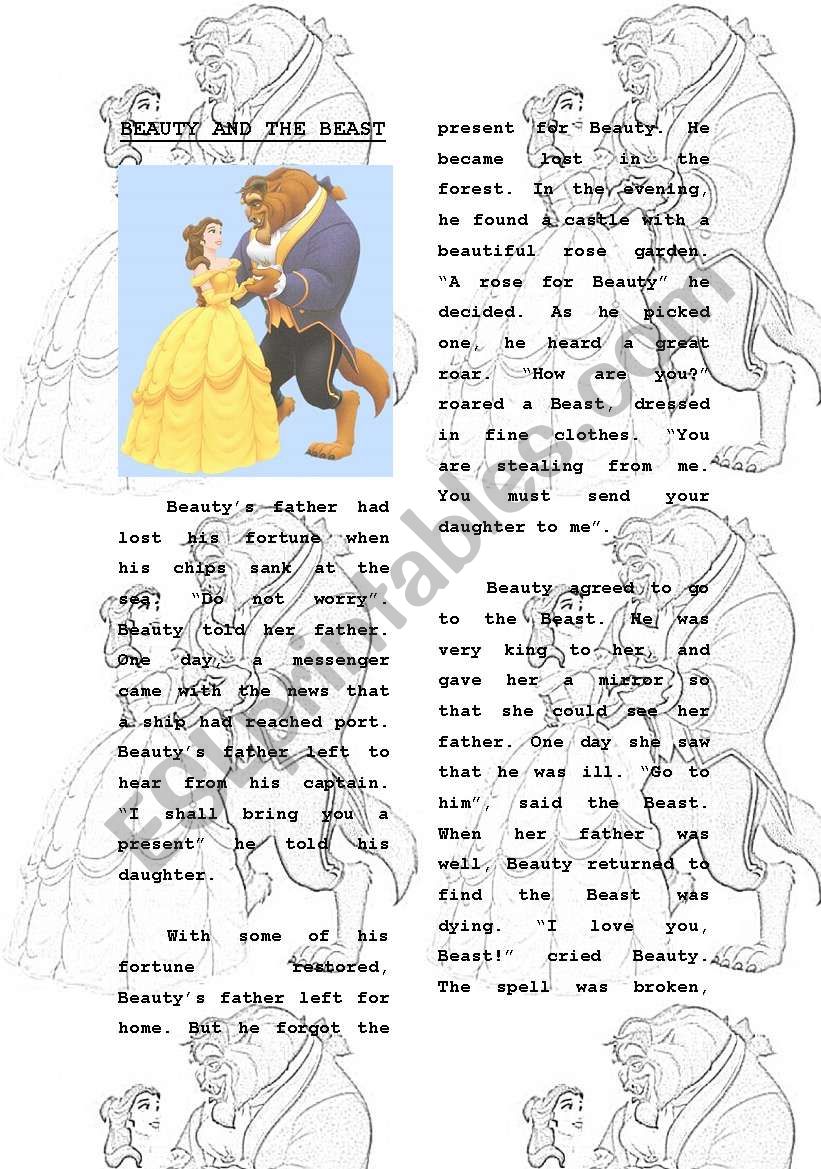 beauty and the beast story essay