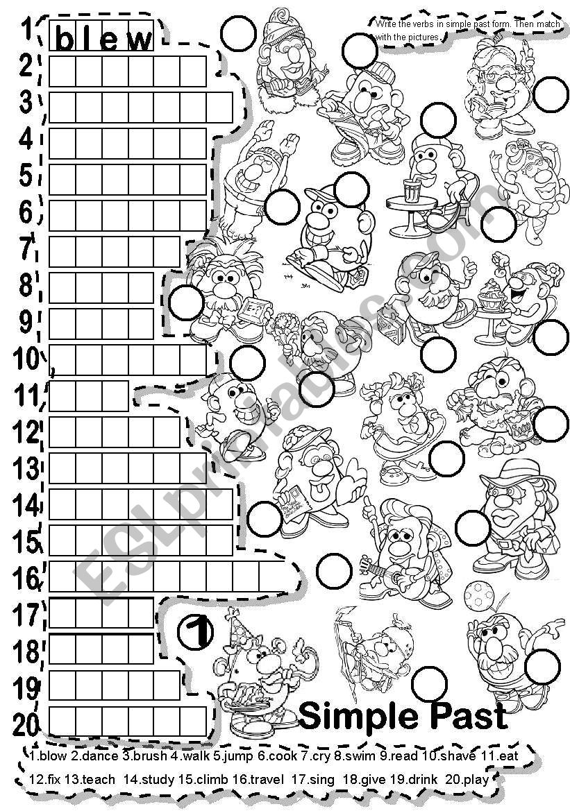 SIMPLE PAST PUZZLE worksheet