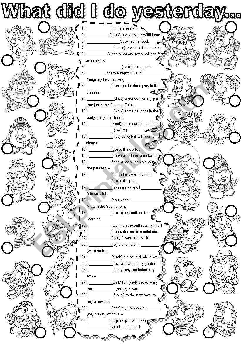 SIMPLE PAST SENTENCES worksheet