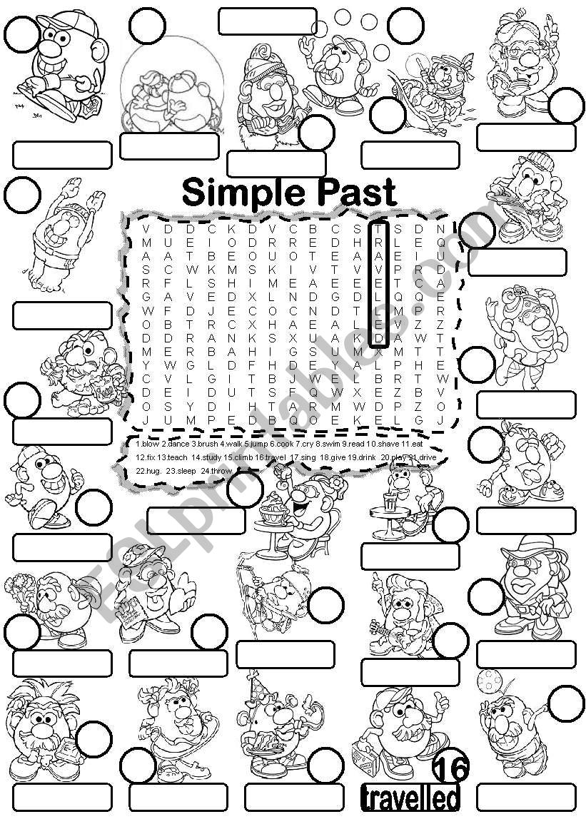 SIMPLE PAST WORDSEARCH worksheet