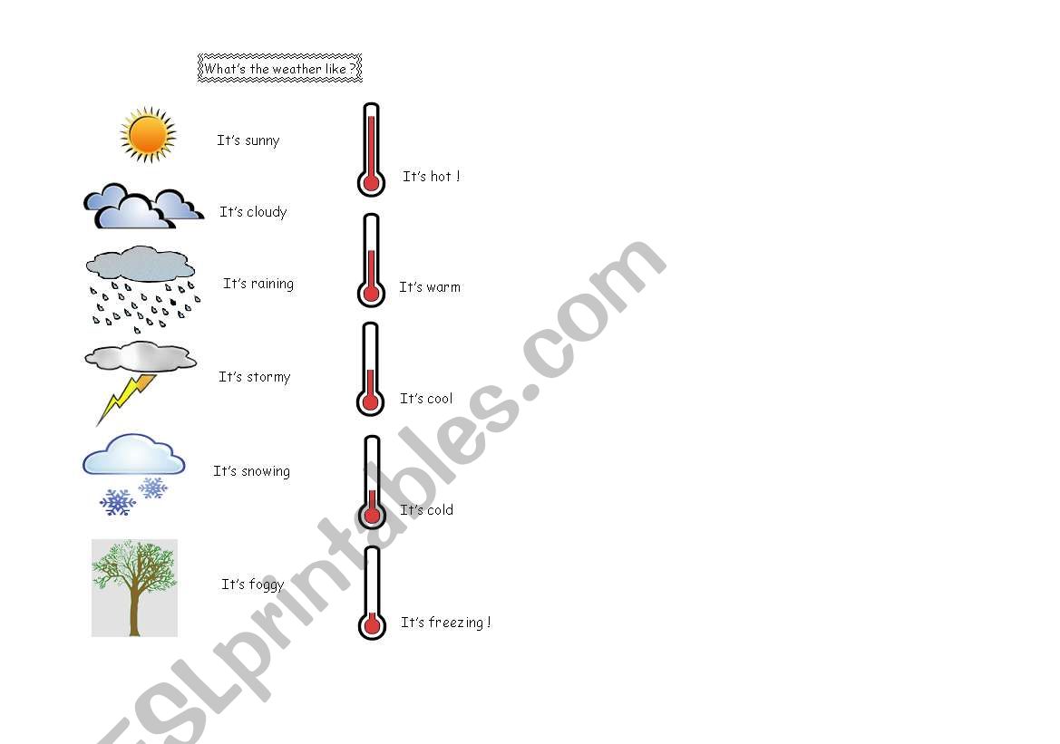 Whats the weather like? worksheet