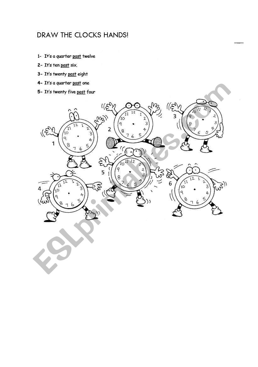 the time  worksheet