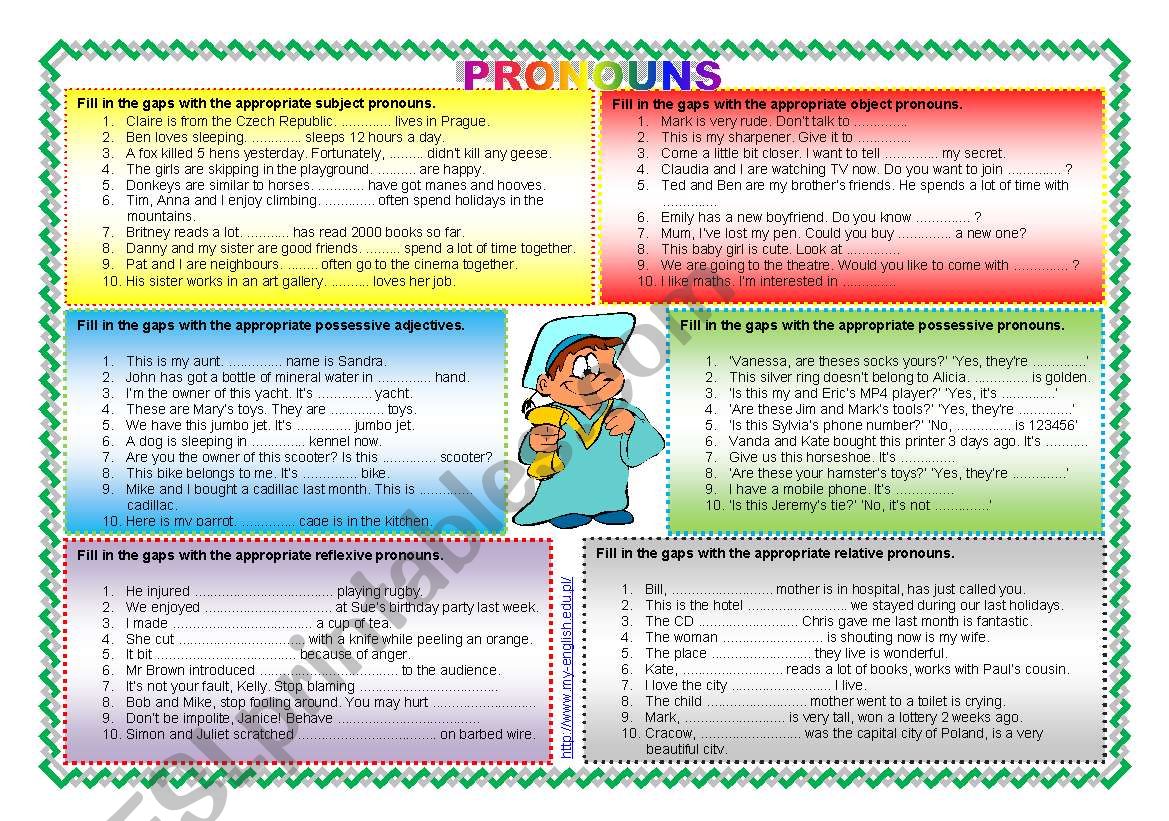 Pronouns worksheet