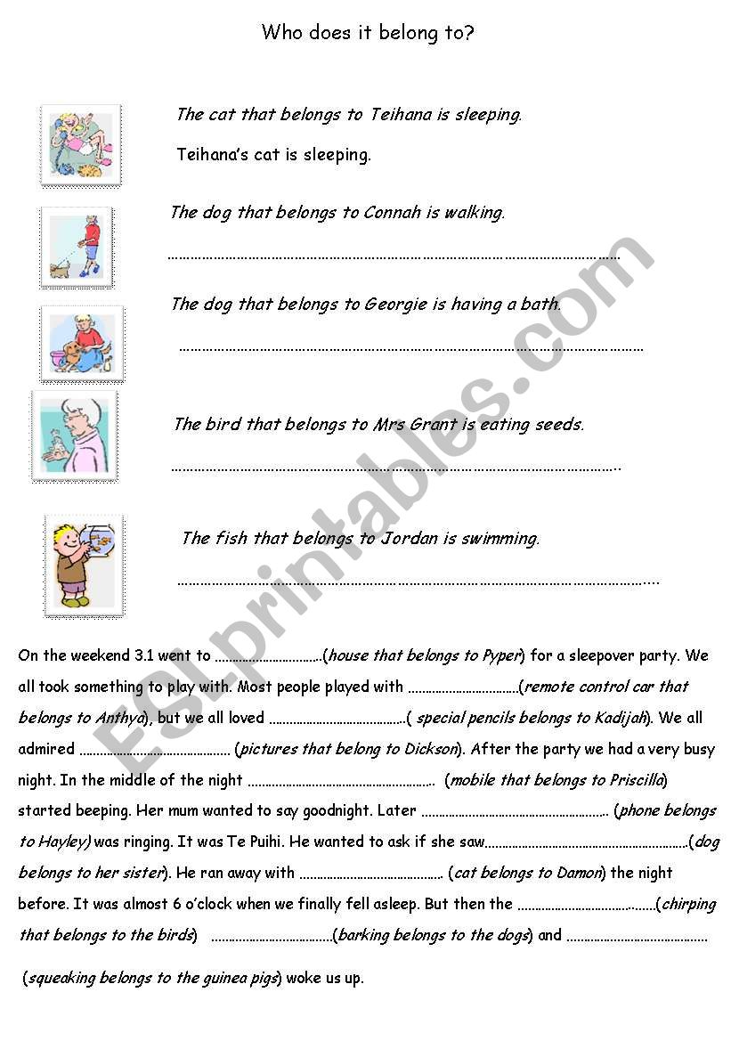 possessive apostrophe worksheet