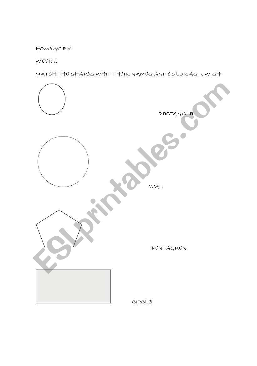 shapes worksheet