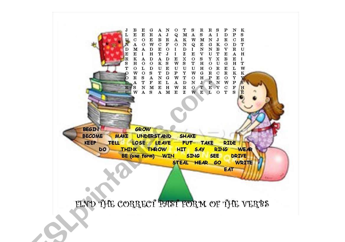 SIMPLE PAST - IRREGULAR VERBS worksheet