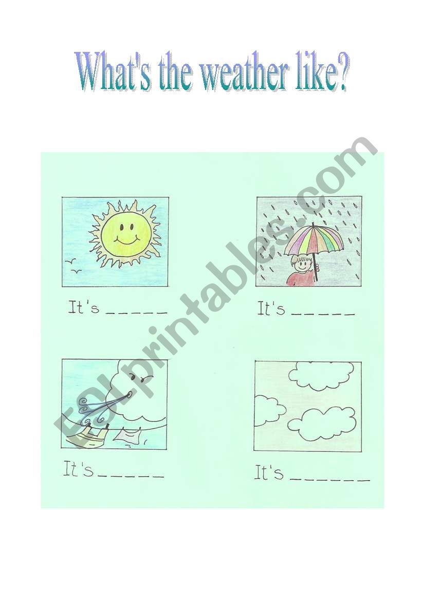 Whats the weather like? worksheet