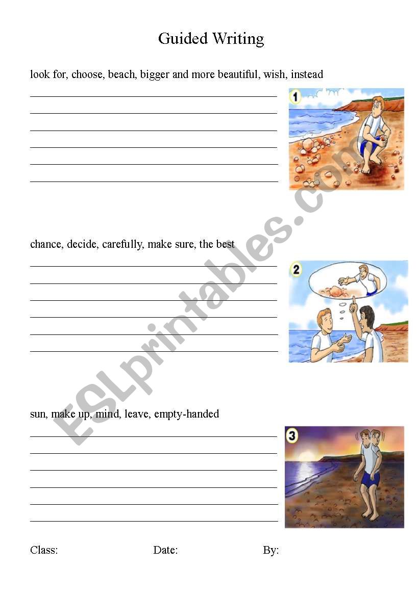 Guided writing worksheet