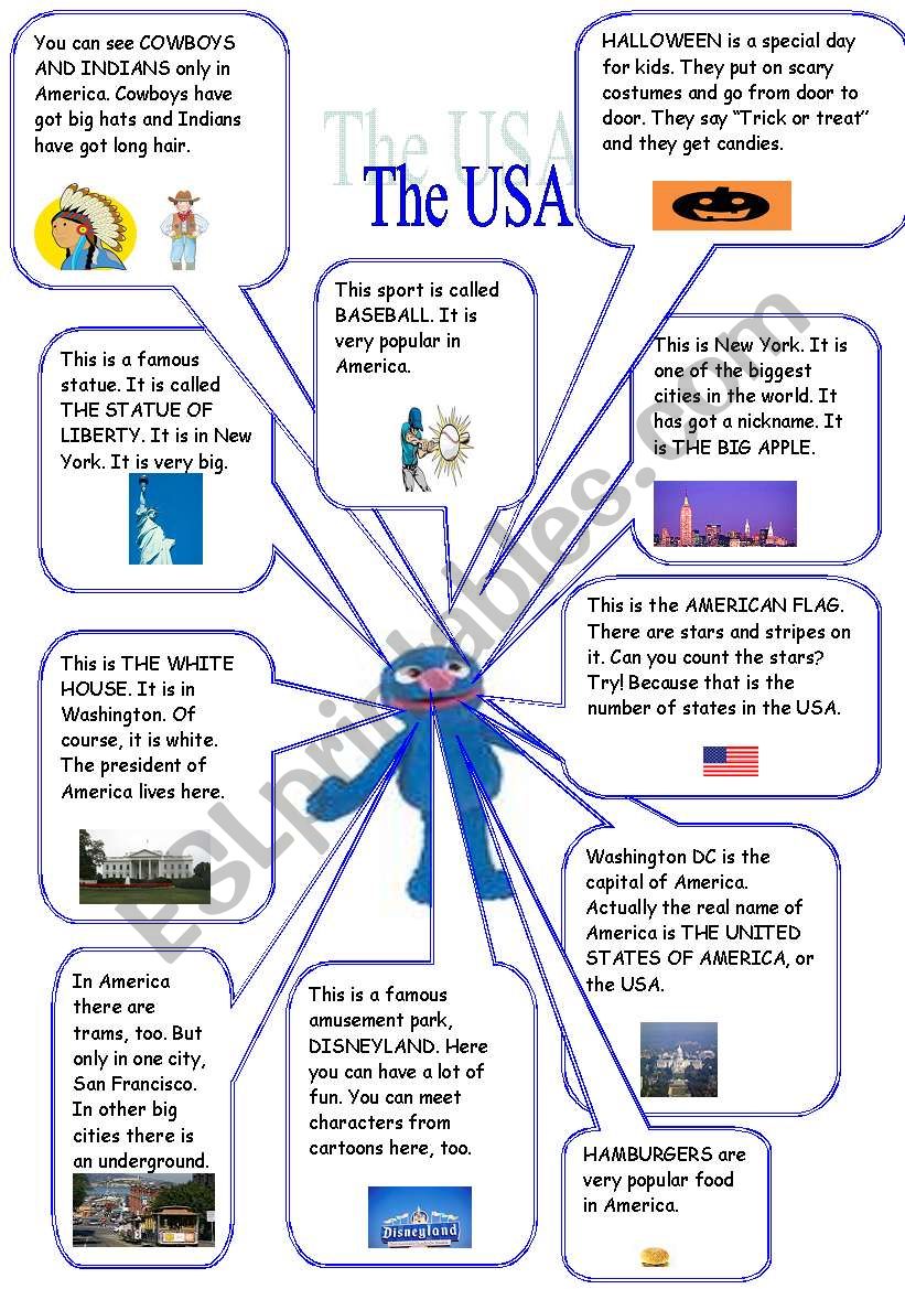 The USA for young learners worksheet