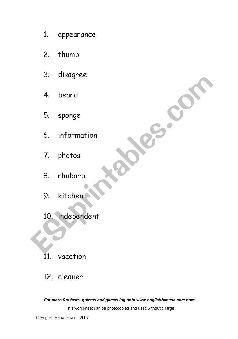 reading exercises worksheet