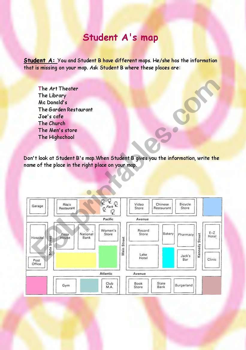 The Map Game-(Information gap activity)