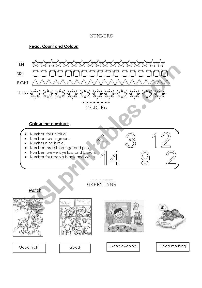 test young learners worksheet