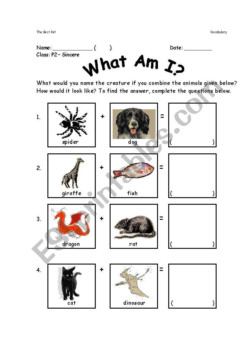 Animal Mix-Up worksheet