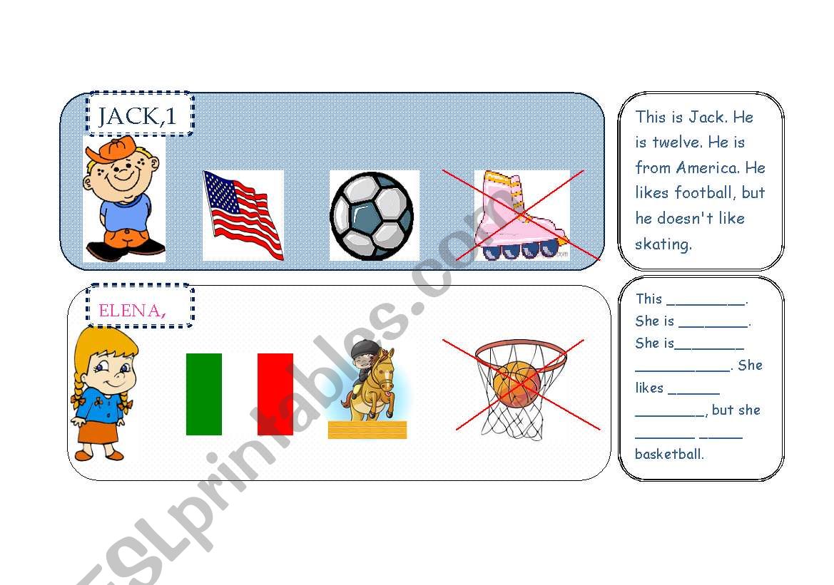 Present  Sim ple and hobbies worksheet