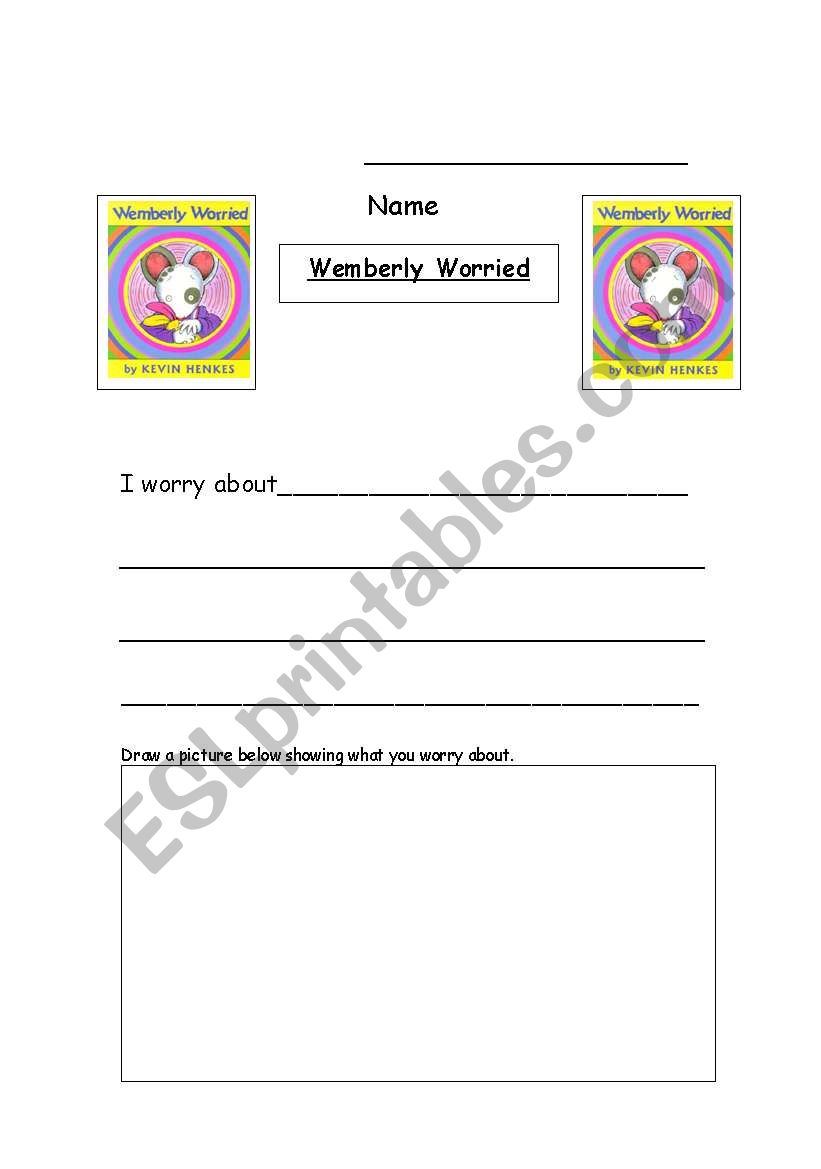 wemberly worried worksheet