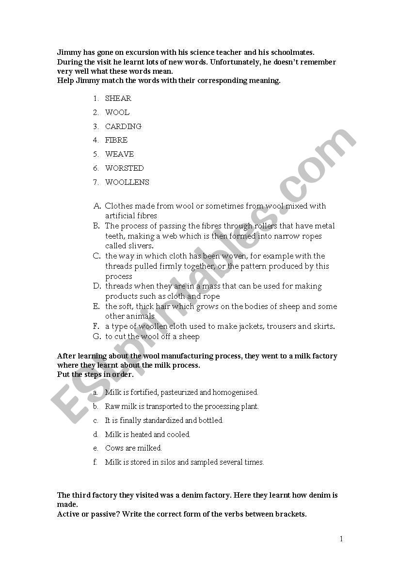 Passive voice worksheet