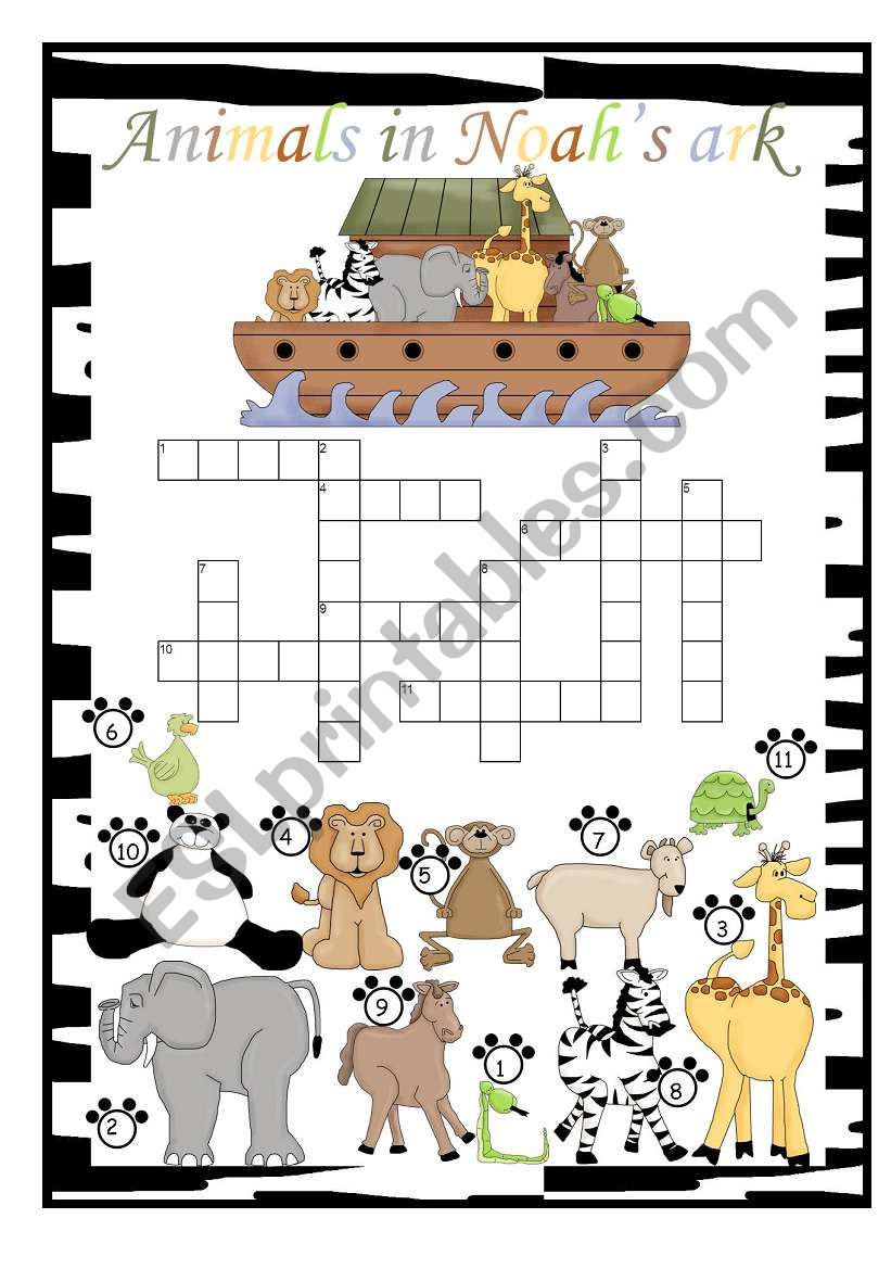 Animals in Noahs ark crossword