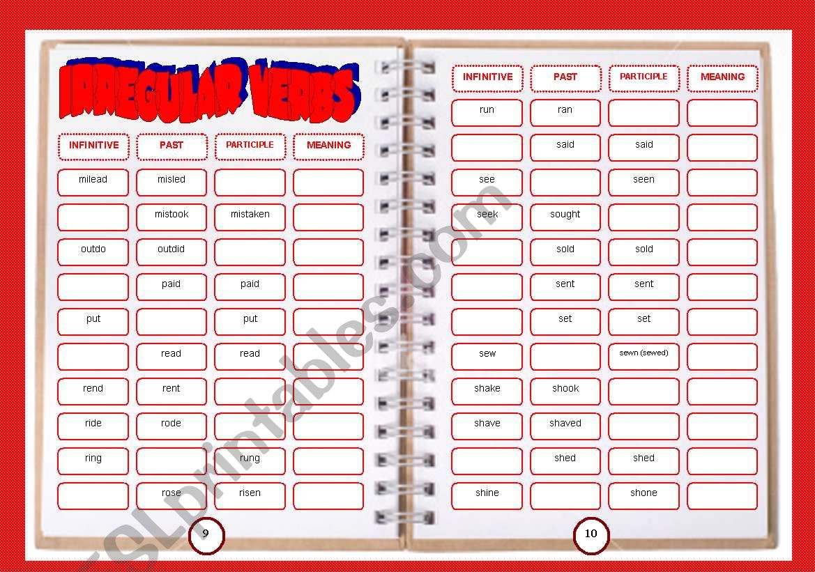 IRREGULAR VERBS 2/2 worksheet