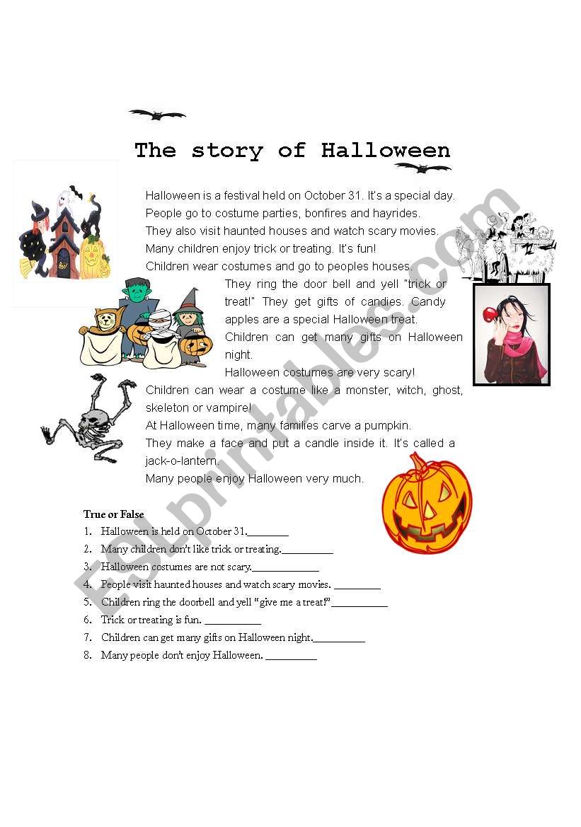 Halloween Activity worksheet