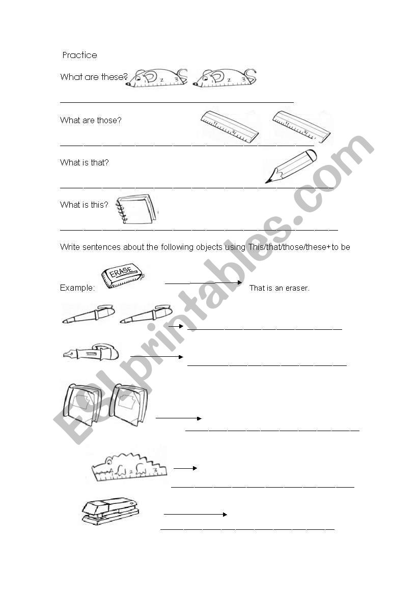 Using demonstrative pronouns worksheet