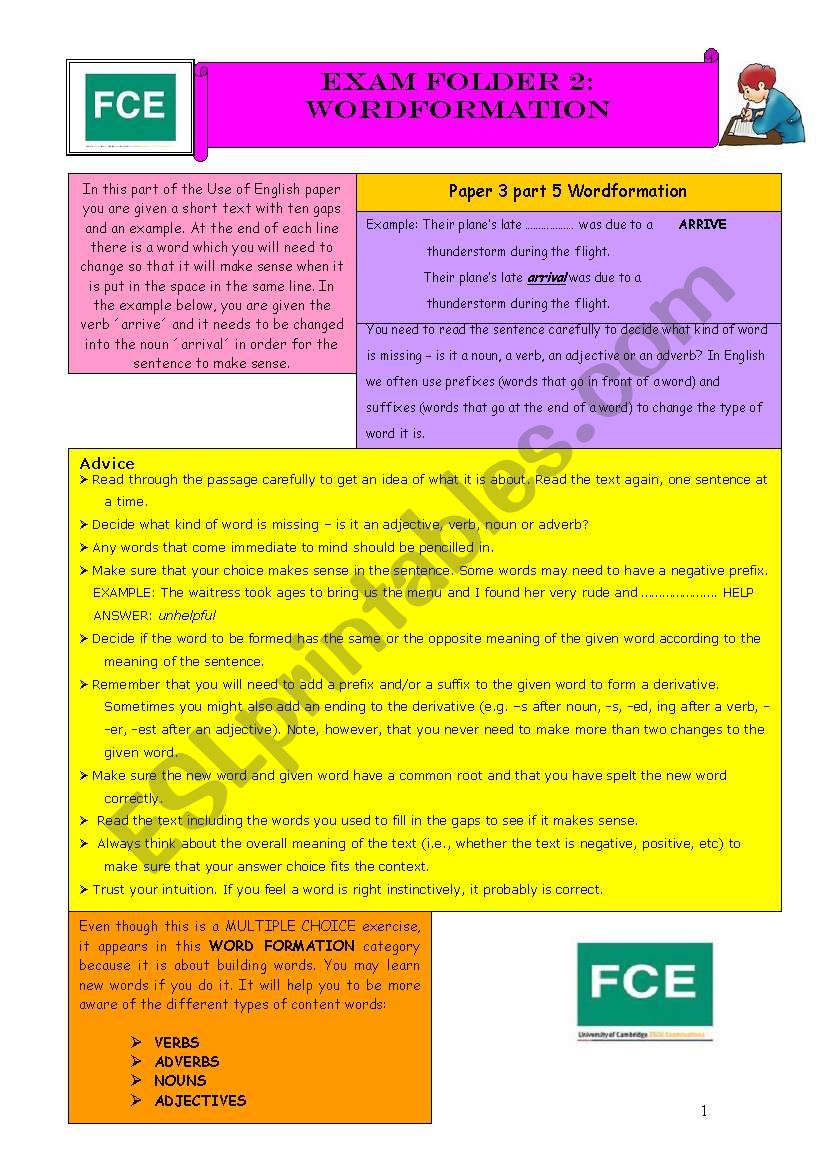 wordformation worksheet