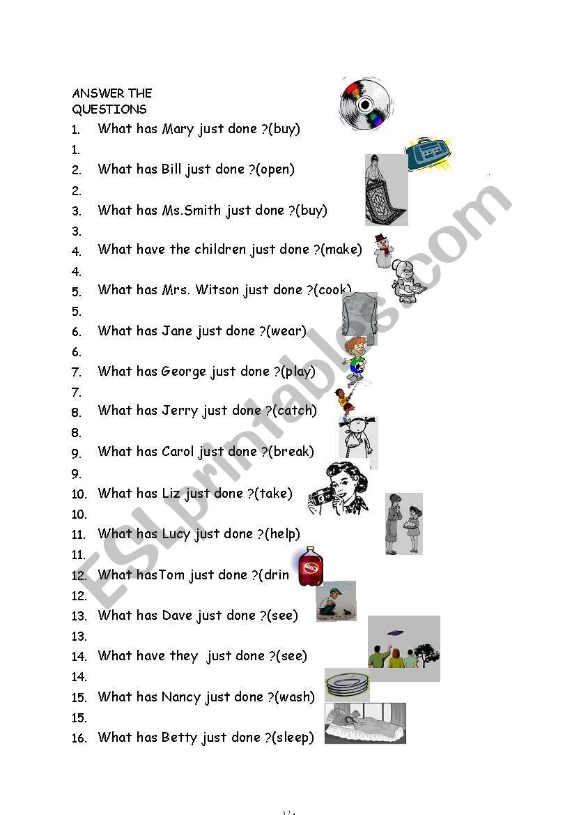 present perfect  tense with wh -questions