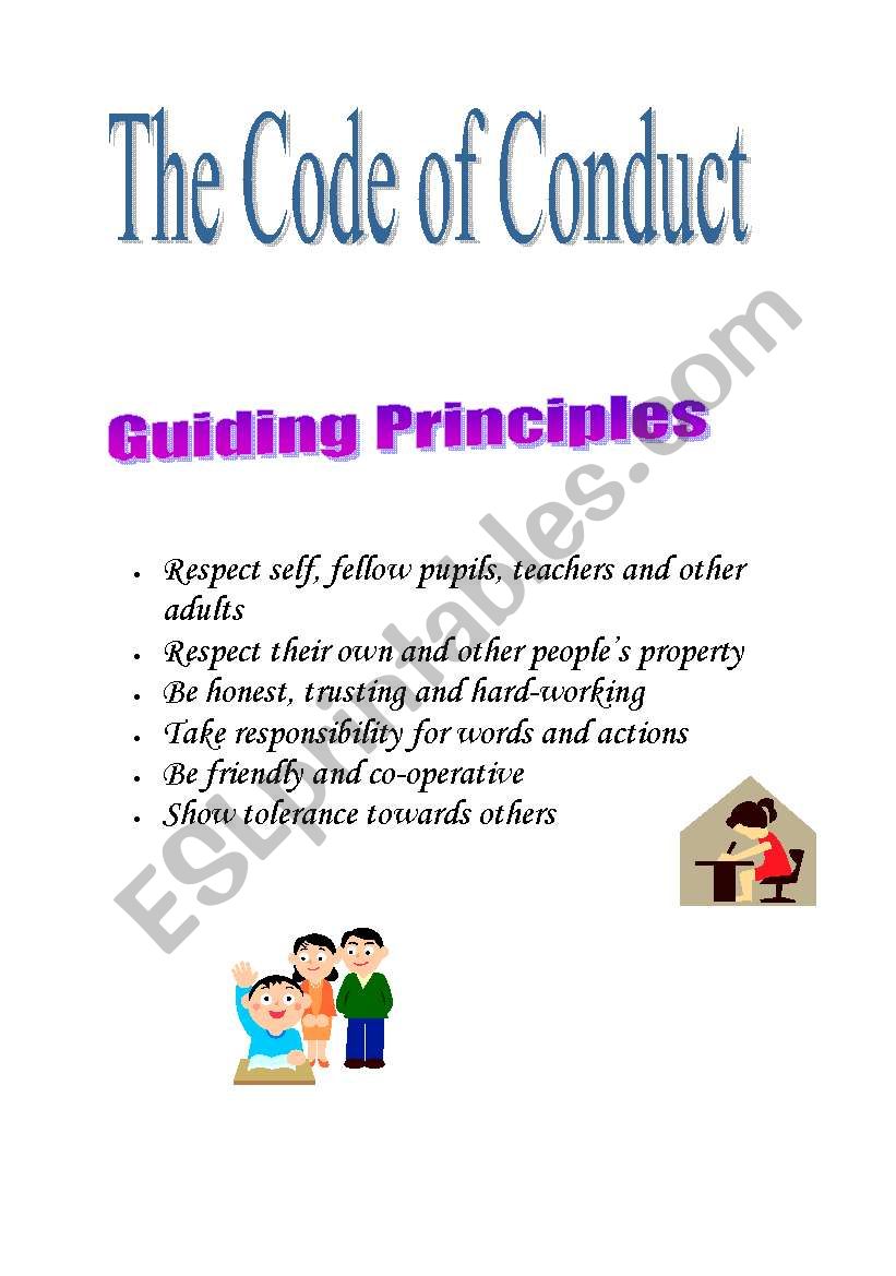 The code of conduct worksheet