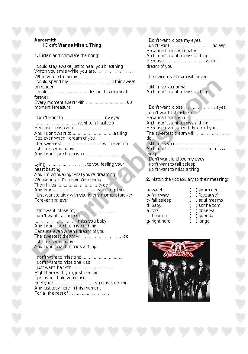 Aerosmith - I donÂ´t wanna miss a thing