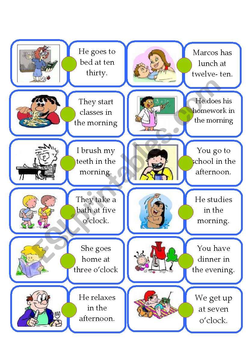 Daily Routines Worksheet