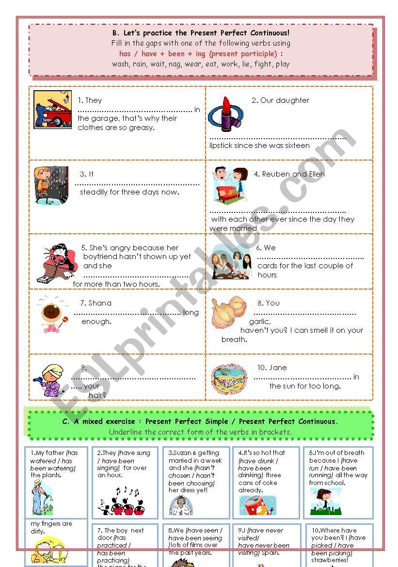 Perfect forms Simple or Progressive part 2