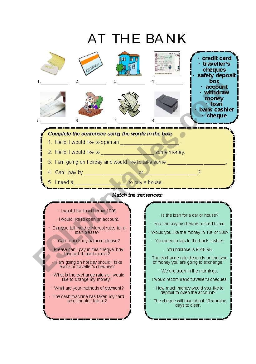 at-the-bank-esl-worksheet-by-scampi