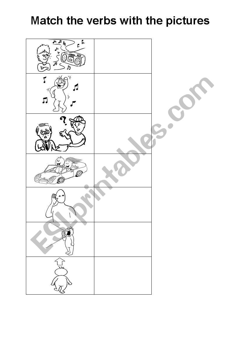 basic verbs worksheet