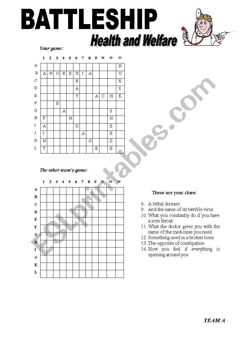 Battleship on Health and welfare (Two pages)