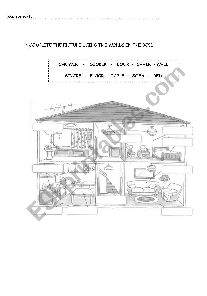 Complete the picture (house objects)